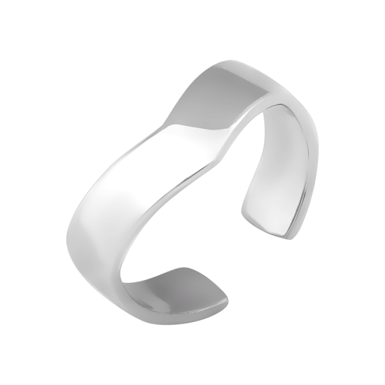 Кольцо серебряное Треугольник для верхней фаланги без камней р. 18