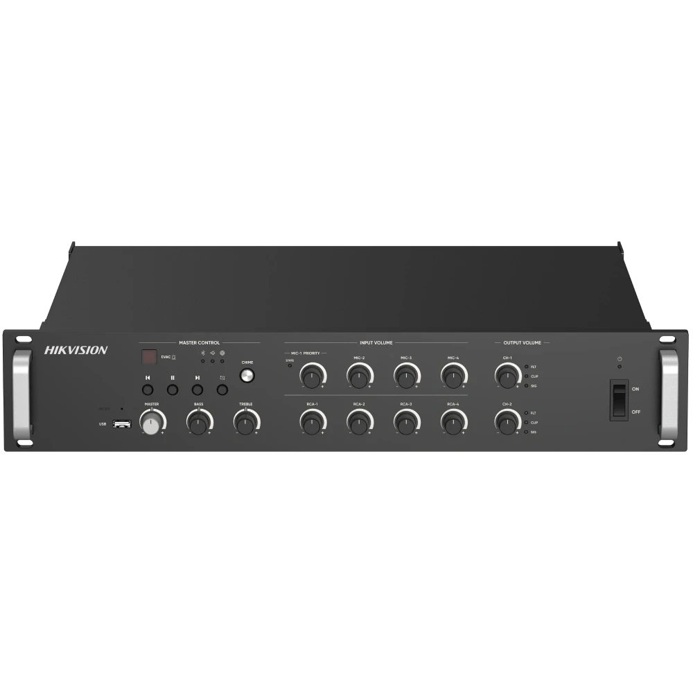 Підсилювач мережевий Hikvision DS-QAZ1A500G1-VB4 500 Вт на 2 зони (2983440949) Підсилювач мережевий Hikvision DS-QAZ1A500G1-VB4 500 Вт на 2 зони (2983440949)