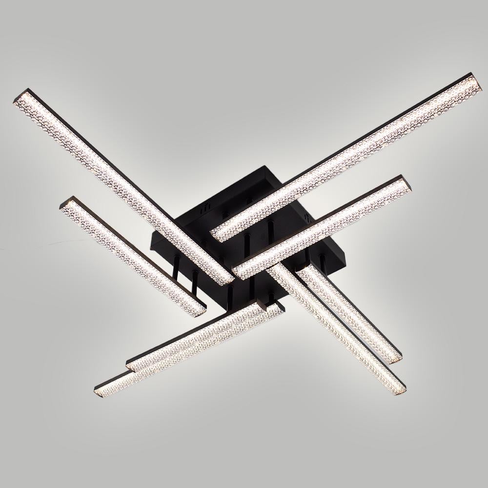 Люстра світлодіодна ESLLSE LINE 8L 76 Вт 955x955x125 мм Чорний (10550) - фото 8