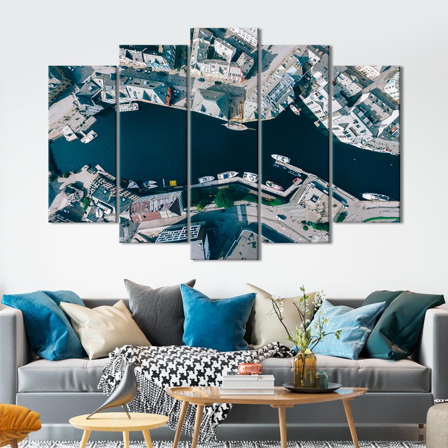 Картина город Классическая архитектура города Гётеборг 137x85 см (A684-5)