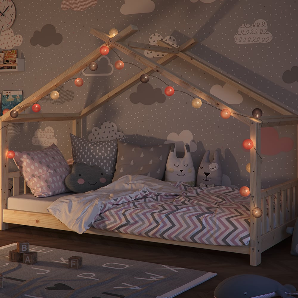 Светодиодная гирлянда Vicco, 20 шариков, розовые и лиловые - фото 4 Светодиодная гирлянда Vicco, 20 шариков, розовые и лиловые - фото 4