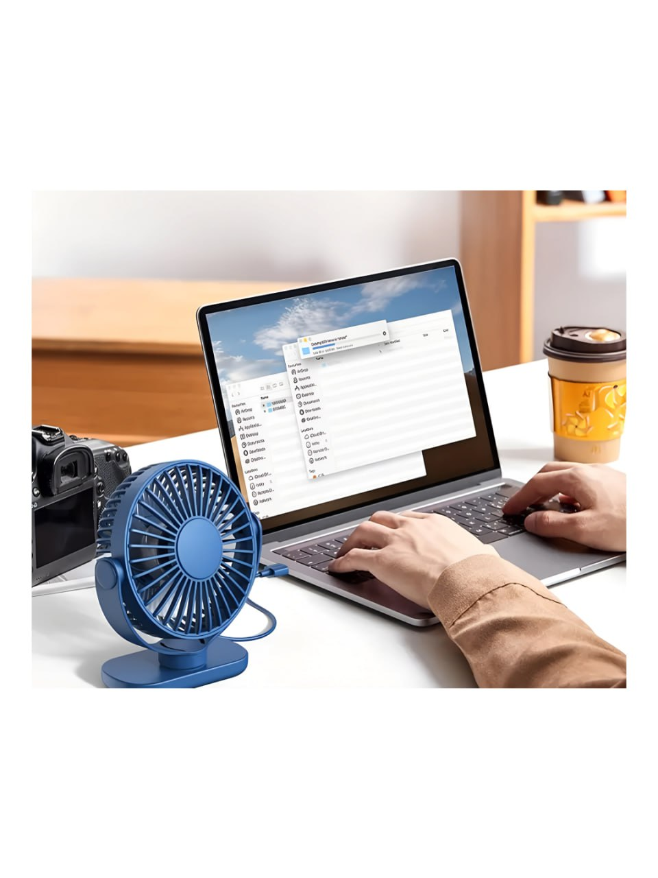 Вентилятор переносний MLS6110 на акумуляторі від USB для кемпінгу/офісу та дому Блакитний (dd97cf94) - фото 3 Вентилятор переносний MLS6110 на акумуляторі від USB для кемпінгу/офісу та дому Блакитний (dd97cf94) - фото 3