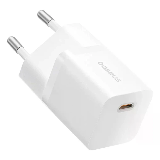 Зарядное устройство сетевое BASEUS GaN5 Fast Charger mini Type-C 25W with Cable Type-C to Type-C P10110909213-01 1 м White Зарядное устройство сетевое BASEUS GaN5 Fast Charger mini Type-C 25W with Cable Type-C to Type-C P10110909213-01 1 м White