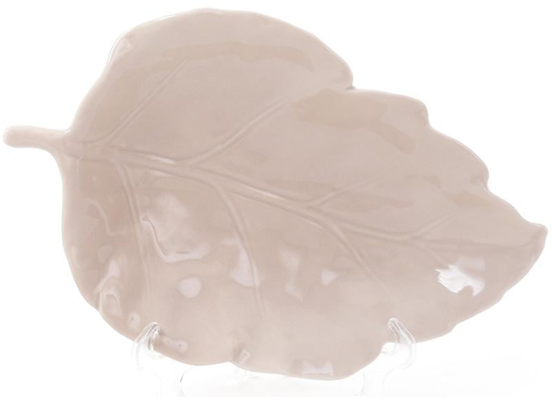 Блюдо Лист 18,8х12,3 см Бежевое (32317404)