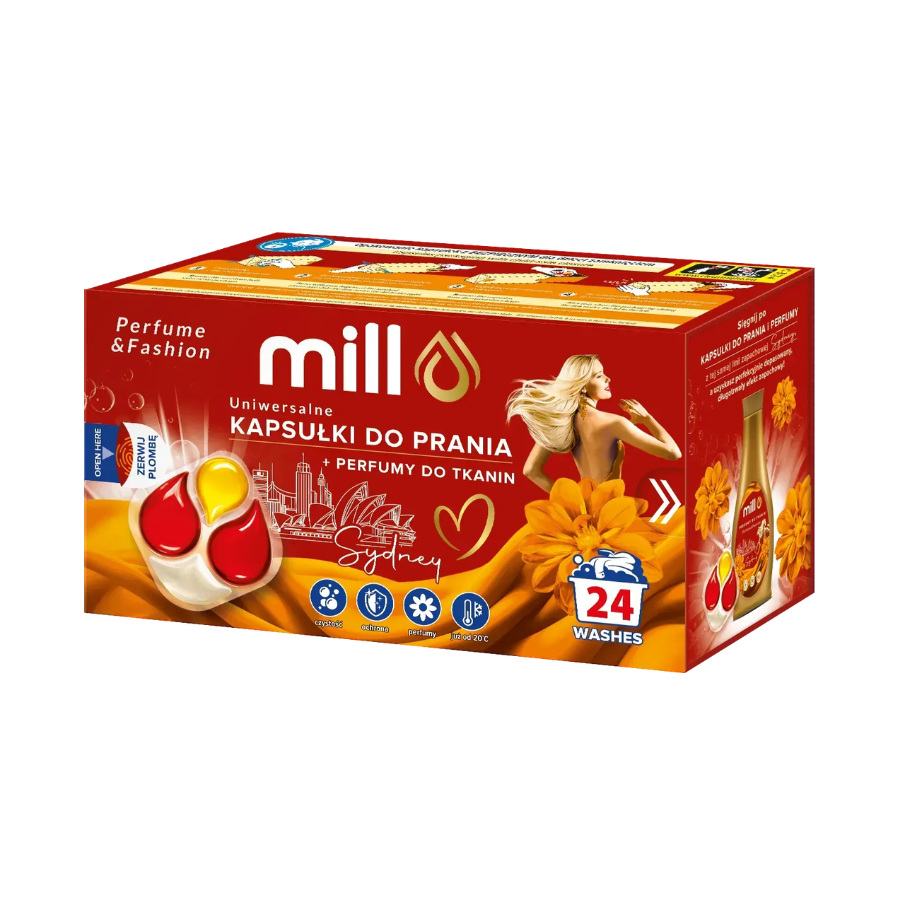 Капсули для прання парфумовані MILL UNIVERSAL Sydney 4в1 24 шт.