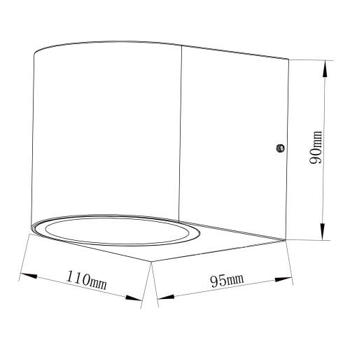 Светильник архитектурный накладной Ardero под 2 лампы Черный (DH0130ARD) - фото 2