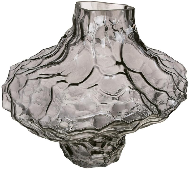 Ваза стеклянная Avangard 23х20х21,5 см Серый