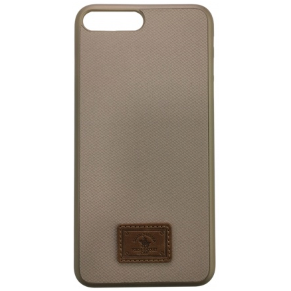 Кожанный чехол накладка SBPRC Polo Apple Canvas for iPhone 7/8 Plus, Beige