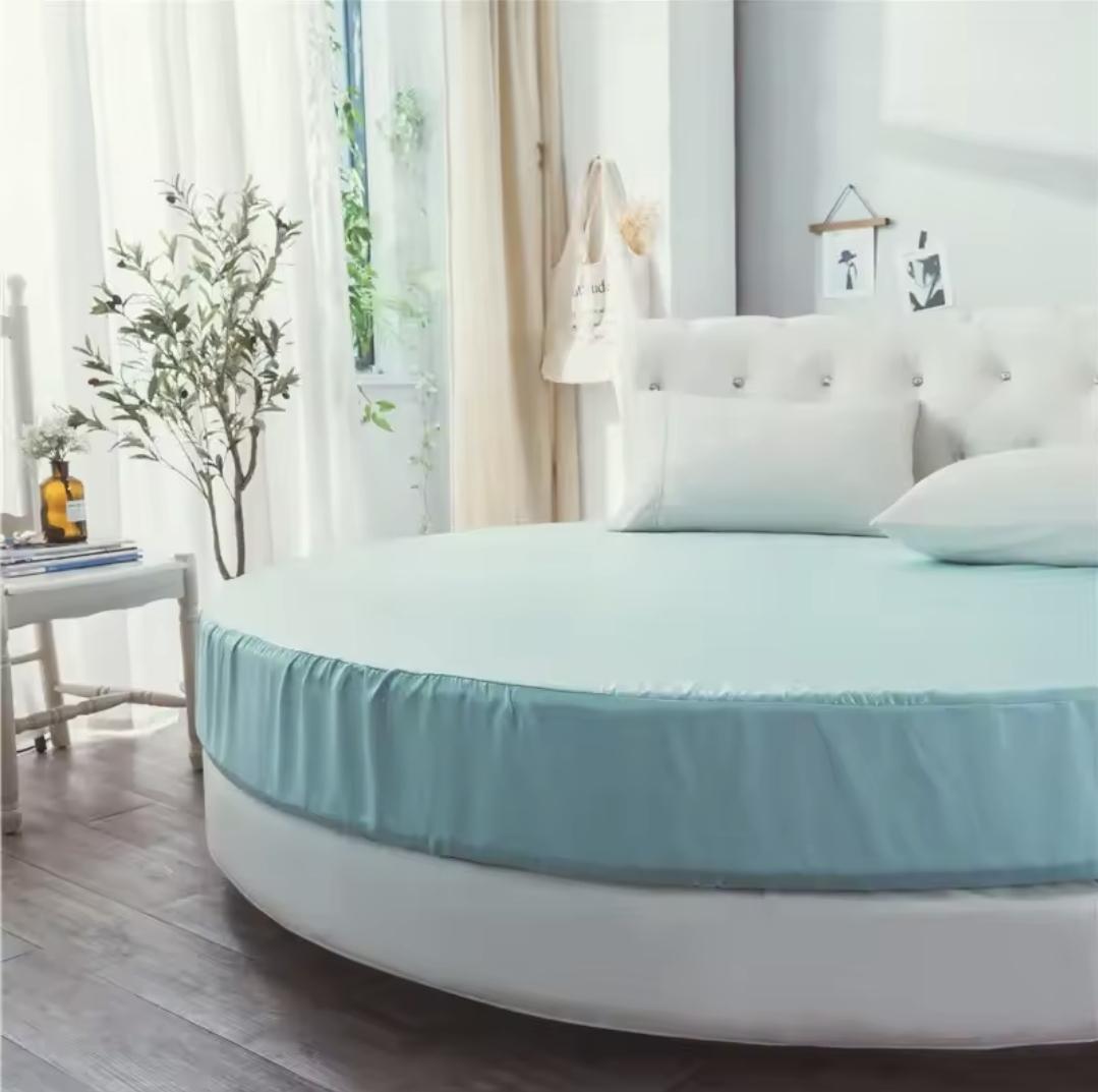 Простирадло на резинці кругле Текстилія сатин преміум d 240 см Блакитний (02030426) - фото 2 Простирадло на резинці кругле Текстилія сатин преміум d 240 см Блакитний (02030426) - фото 2