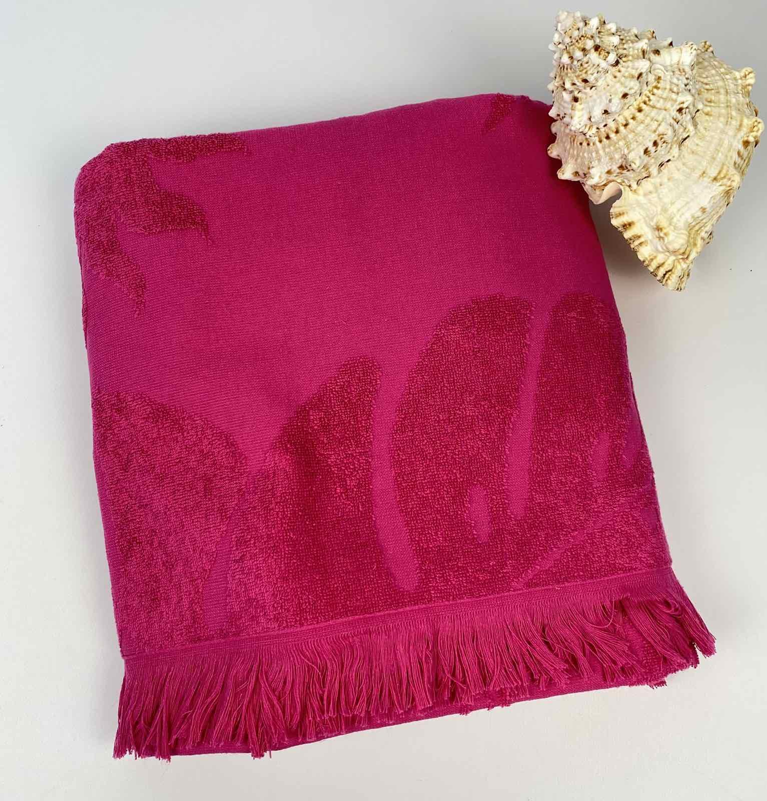 Пляжное полотенце Maison D'or Palm 100х200 см Fuchsia (CN18772)