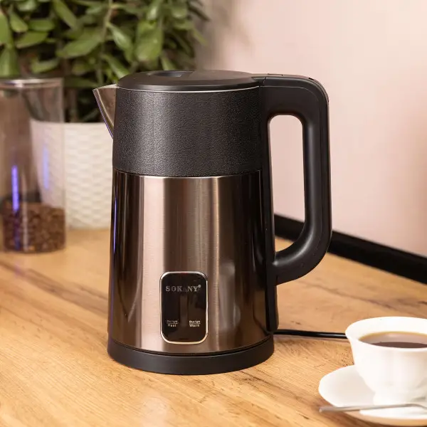 Електрочайник із підтримкою тепла Sokany SK-09017 із нержавіючої сталі 2,5 л 1500 Вт Шоколадний (147-107-SK-09017G) - фото 2 Електрочайник із підтримкою тепла Sokany SK-09017 із нержавіючої сталі 2,5 л 1500 Вт Шоколадний (147-107-SK-09017G) - фото 2