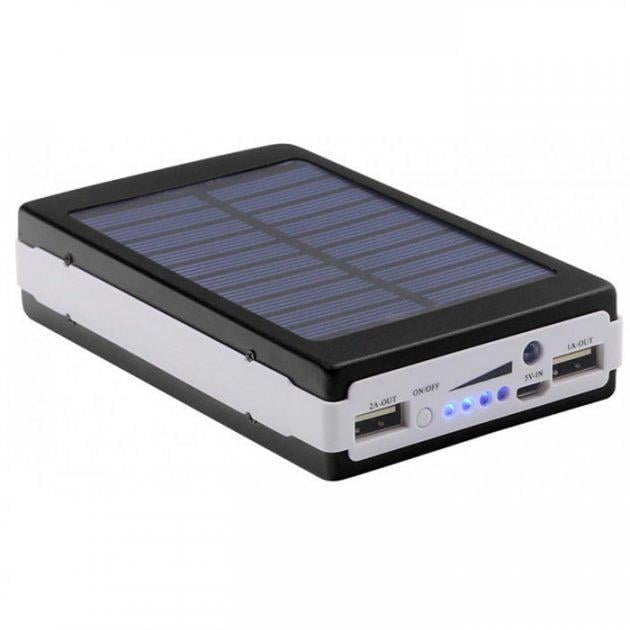 Повербанк Solar Charger із сонячною панеллю та Led лампою 20 000 mah