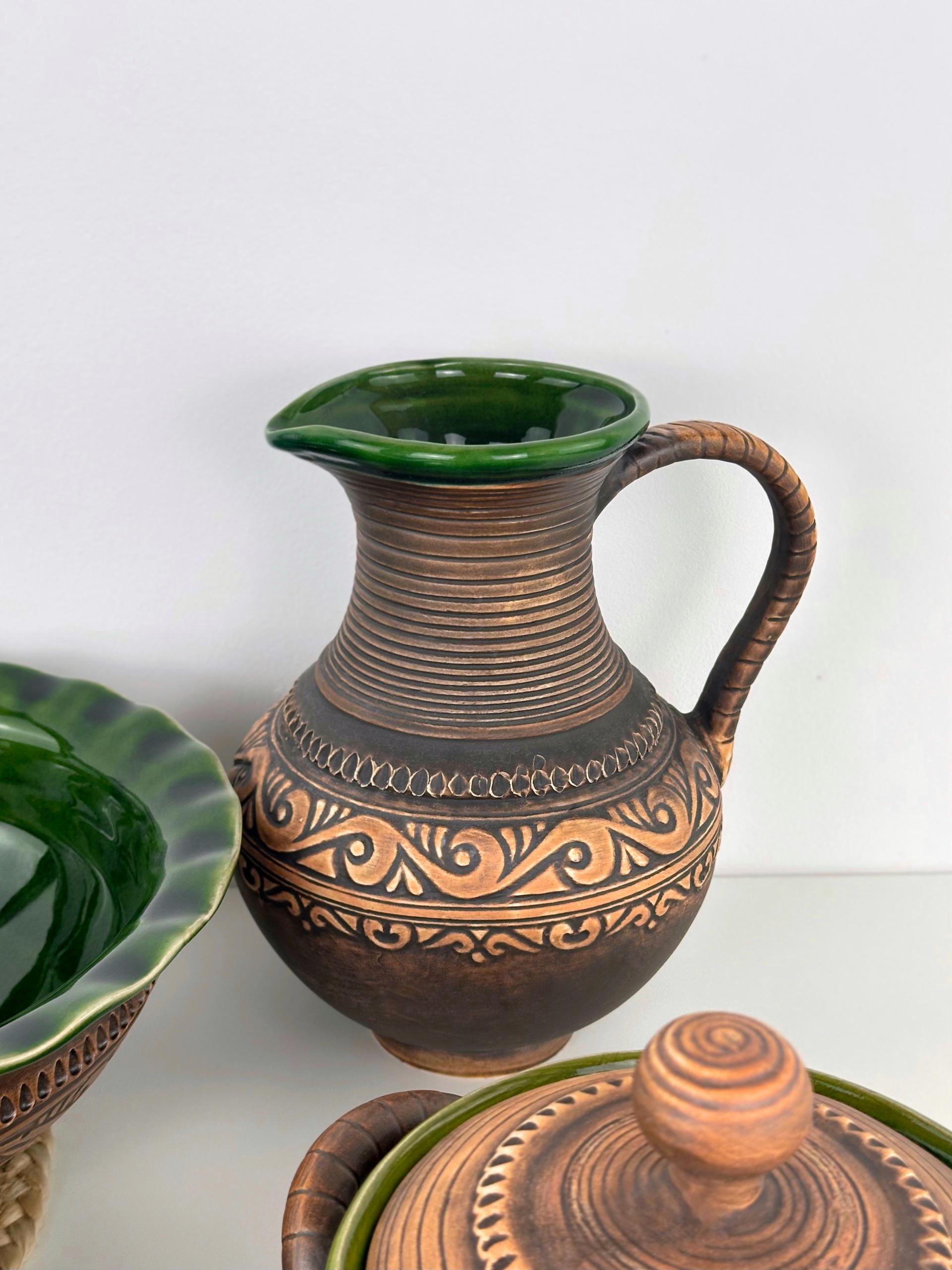 Набор глиняной посуды для горячих блюд на 4 человек Гражда Коричневый (17019-13) - фото 3 Набор глиняной посуды для горячих блюд на 4 человек Гражда Коричневый (17019-13) - фото 3