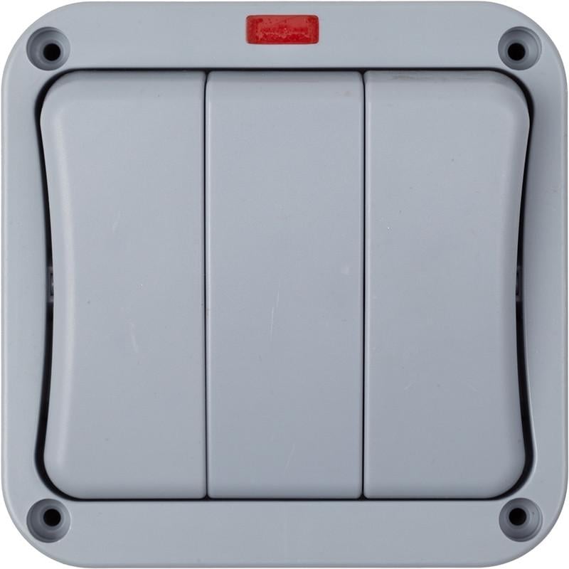 Вимикач всепогодний HiSmart 3 вимикача IP66 EU (2558722816)