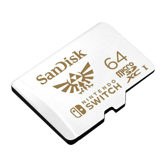 Карта пам'яті SanDisk microSDHC для Nintendo Switch 64 Гб Class 10 UHS-I U3 V30 (SDSQXAT-064G-GN3ZN)