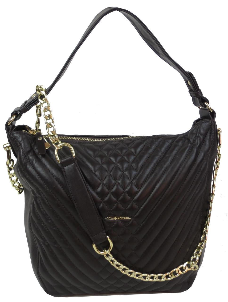 Сумка женская кожаная с ремешком цепочкой Giorgio Ferretti 90488-137 Коричневый Сумка женская кожаная с ремешком цепочкой Giorgio Ferretti 90488-137 Коричневый