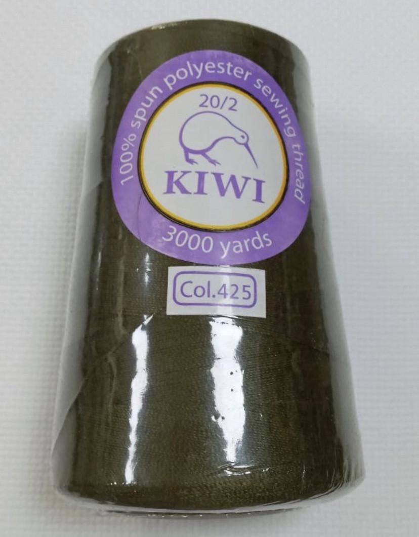 Нитки армированные Kiwi 20/2 3000 ярд Хаки