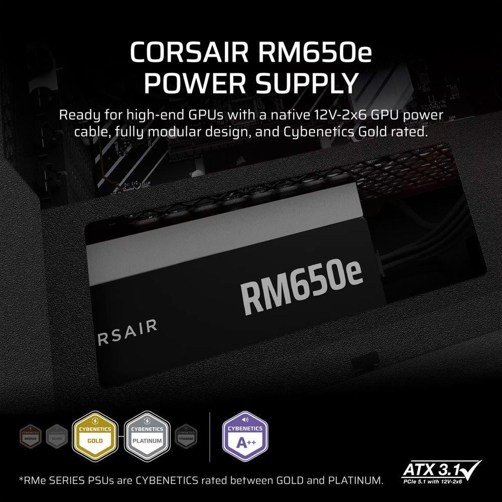 Блок питания для ПК Corsair RM650e 650W Black (CP-9020302-EU) - фото 6 Блок питания для ПК Corsair RM650e 650W Black (CP-9020302-EU) - фото 6