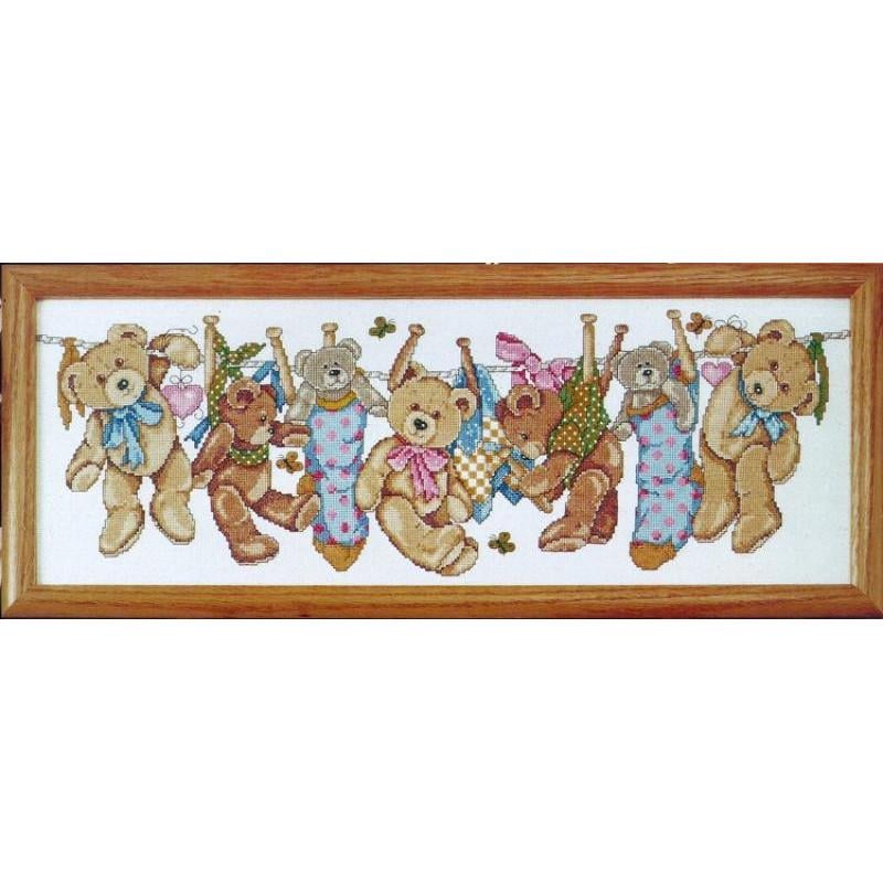 Набор для вышивания крестиком Design Works 9418 On The Line Teddies (22922)