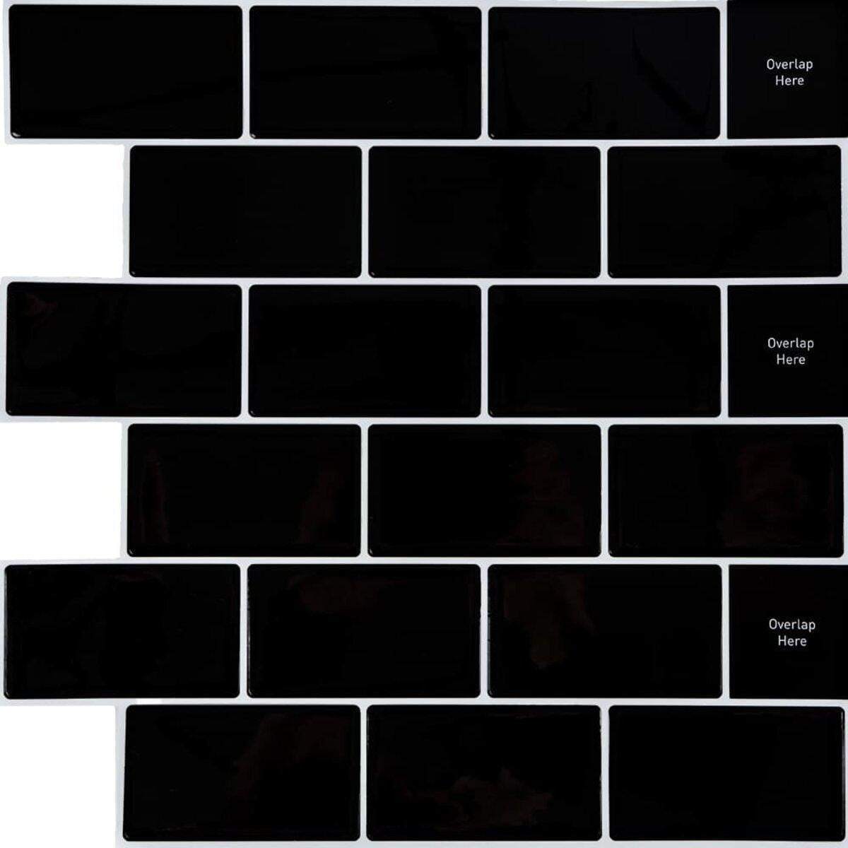 Плитка самоклеящаяся полиуретановая Sticker Wall кирпич D 305x305x1 мм Черный (3DPanda-1186) Плитка самоклеящаяся полиуретановая Sticker Wall кирпич D 305x305x1 мм Черный (3DPanda-1186)