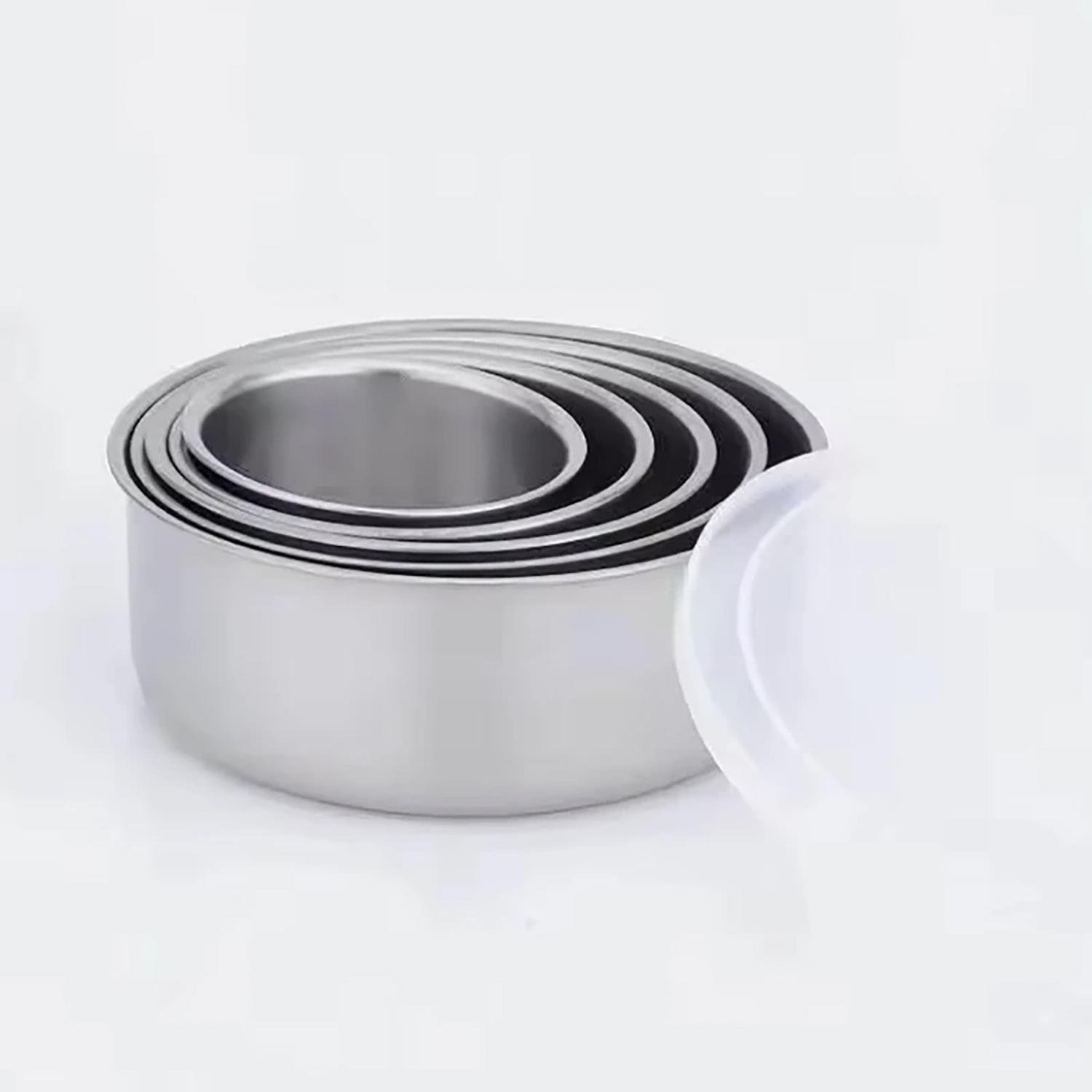 Набір контейнерів із нержавіючої сталі з кришками 5 шт. (86872) - фото 2 Набір контейнерів із нержавіючої сталі з кришками 5 шт. (86872) - фото 2