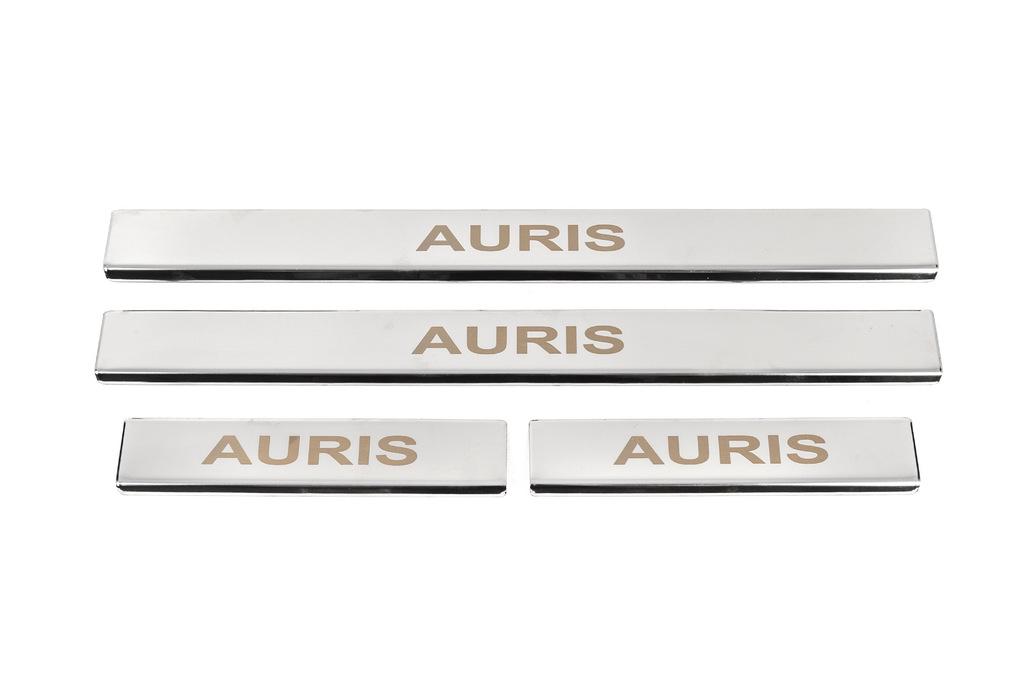 Накладки на пороги Carmos для Toyota Auris 2012-2018 гг. нержавеющая сталь Хром