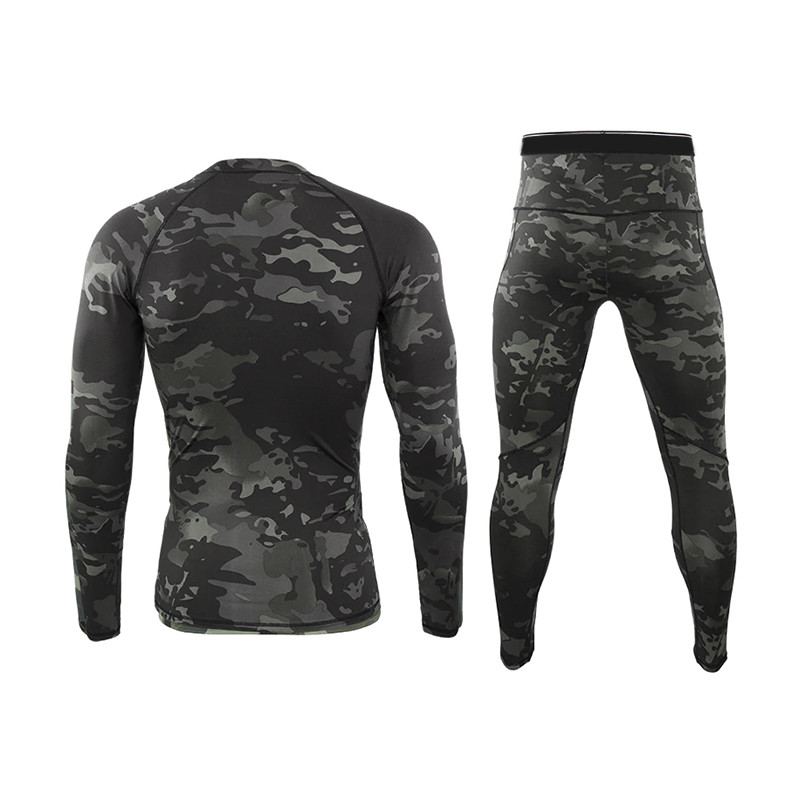 Термобелье мужское ветрозащитное Lesko A152 XL Camouflage Black - фото 6