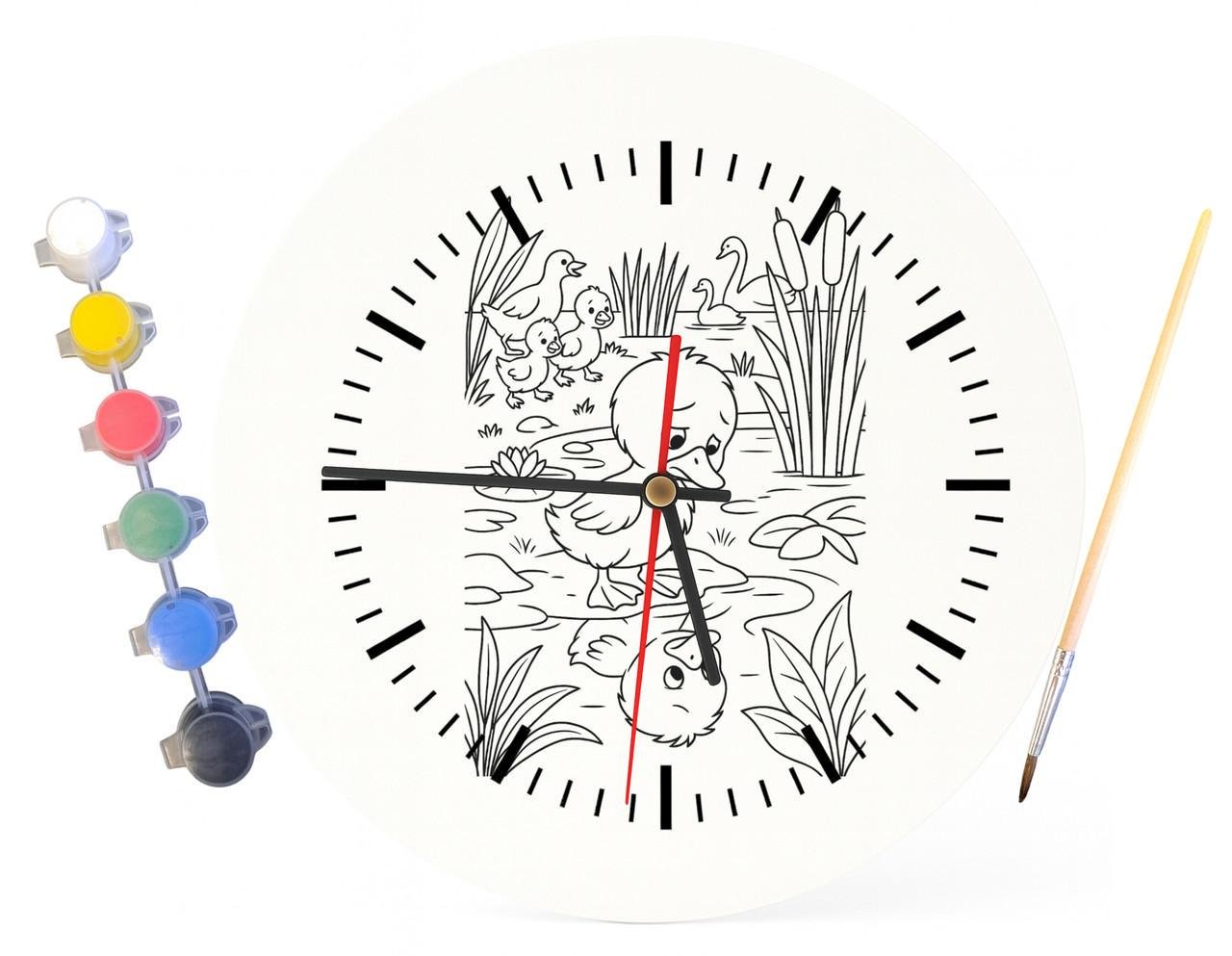 Детский набор для творчества часы-раскраски Гадкий утенок по мотивам книги Ганса Кристиана Андерсена 30 см (Г0018) - фото 4 Детский набор для творчества часы-раскраски Гадкий утенок по мотивам книги Ганса Кристиана Андерсена 30 см (Г0018) - фото 4