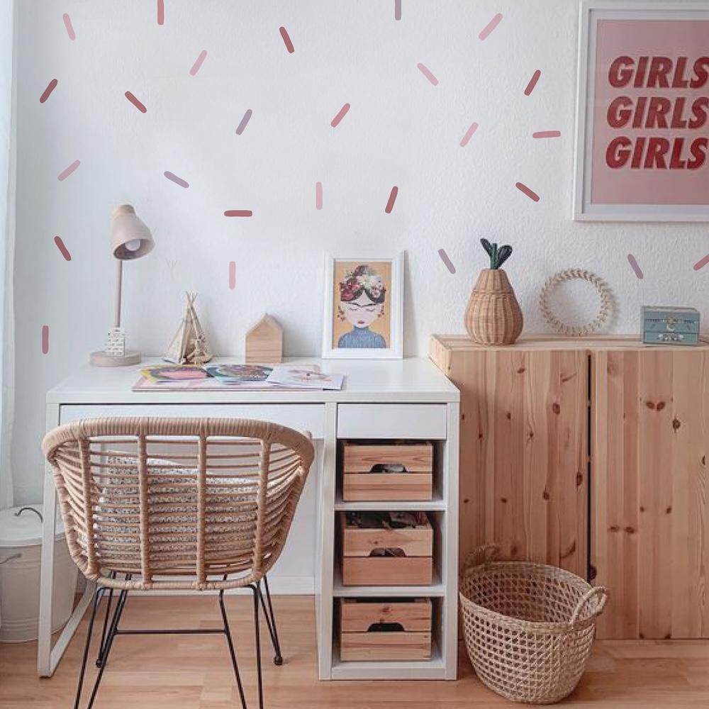 Декоративные стикеры LIPKO Полосочки розовые (520P)