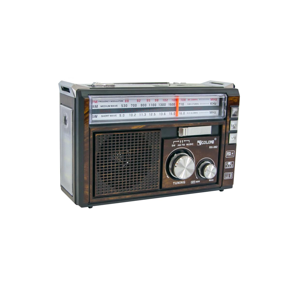 Радиоприемник ФМ портативный Golon X-382 Коричневый (1009223-Brown ) Радиоприемник ФМ портативный Golon X-382 Коричневый (1009223-Brown )