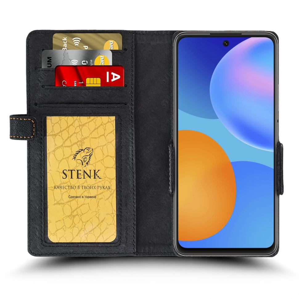 Чехол книжка Stenk Wallet для HuaWei P Smart 2021 Черный (68321) - фото 1