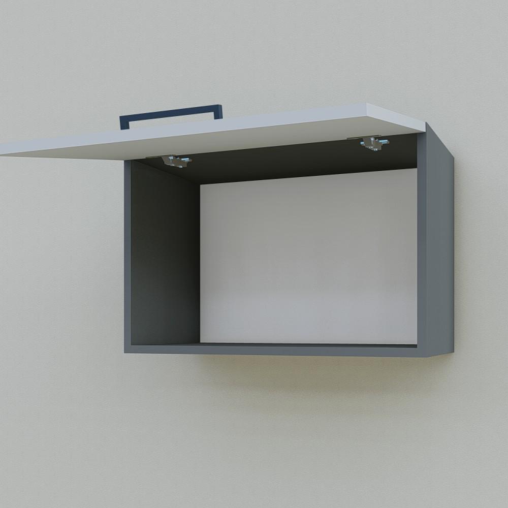 Шкаф навесной Opendoors МП2 для кухни под вытяжку 600 мм Светлый серый/Графитовый (МП2/16) - фото 3 Шкаф навесной Opendoors МП2 для кухни под вытяжку 600 мм Светлый серый/Графитовый (МП2/16) - фото 3