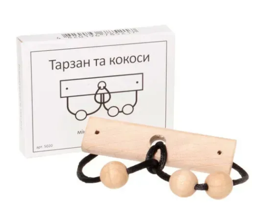 Головоломка дерев'яна Тарзан та кокоси Міні Головоломка дерев'яна Тарзан та кокоси Міні