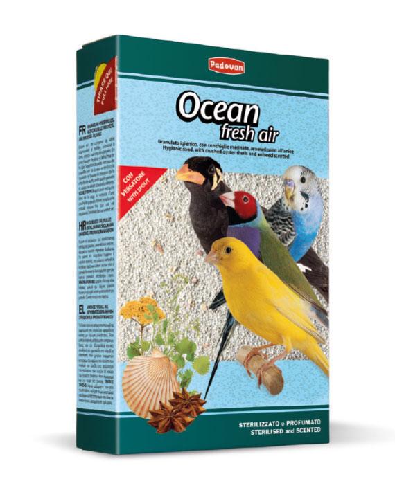 Гігієнічний кварцовий наповнювач Padоvan Ocean Fresh Air для пташиної клітки 1 кг (PP00076)