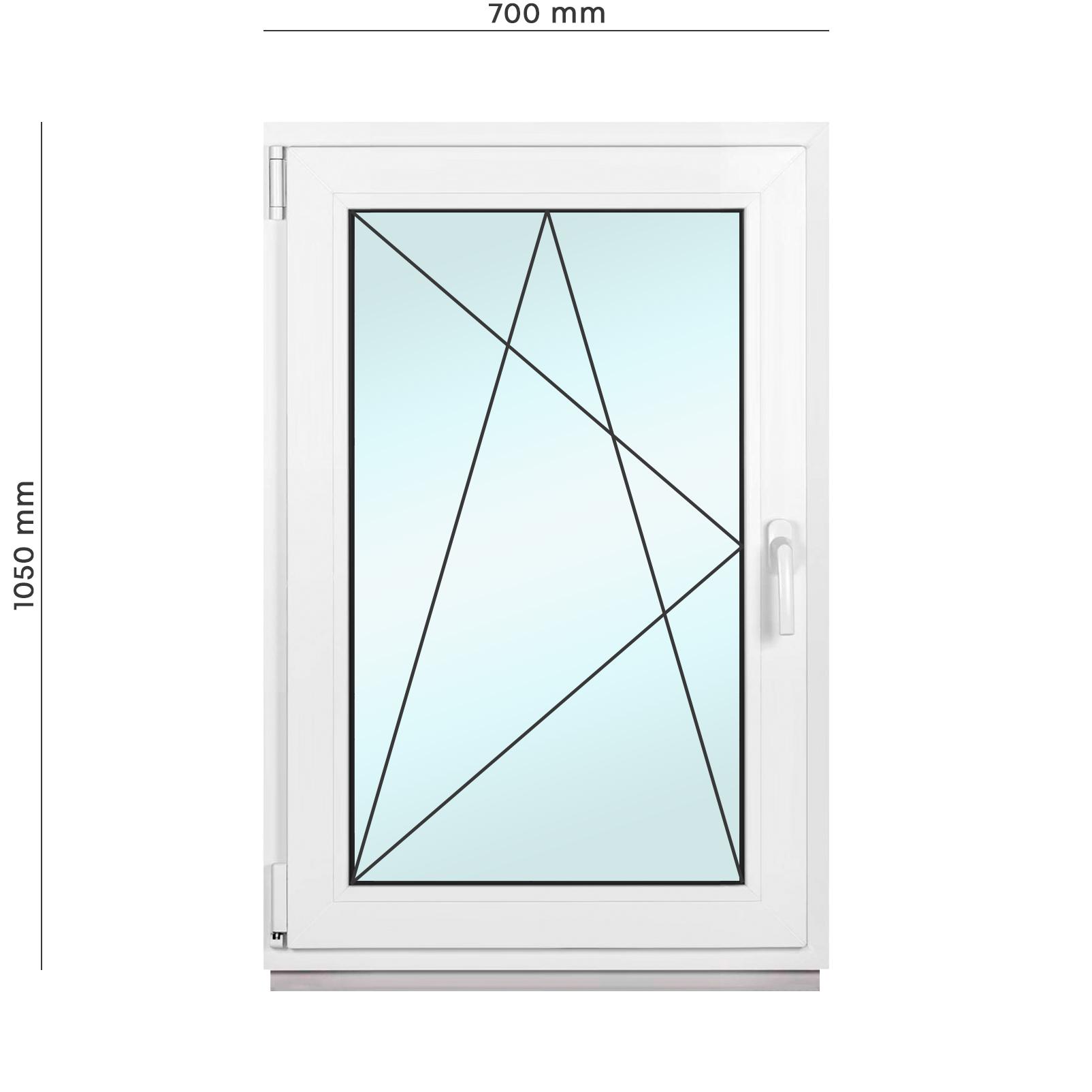 Вікно металопластикове Framex поворотно-відкидне з лівим відкриттям 700х1050 мм Білий - фото 2