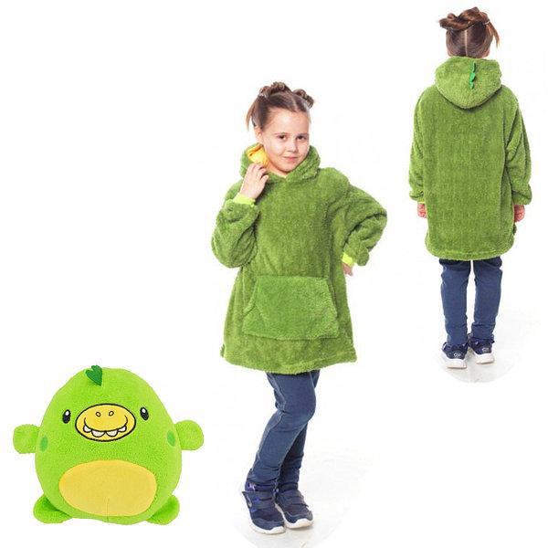 Детская толстовка-халат 2в1 Huggle Pets Hoodie Зеленый (561b32db) - фото 4