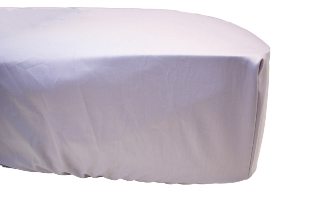 Простынь на резинке Чарівна ніч сатин гладкокрашеный 90x200x25 см Лиловый