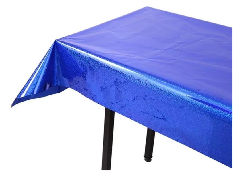 Скатерть клеенка из фольги с голограммой 270x100 см Синий (18256/3) - фото 1 Скатерть клеенка из фольги с голограммой 270x100 см Синий (18256/3) - фото 1