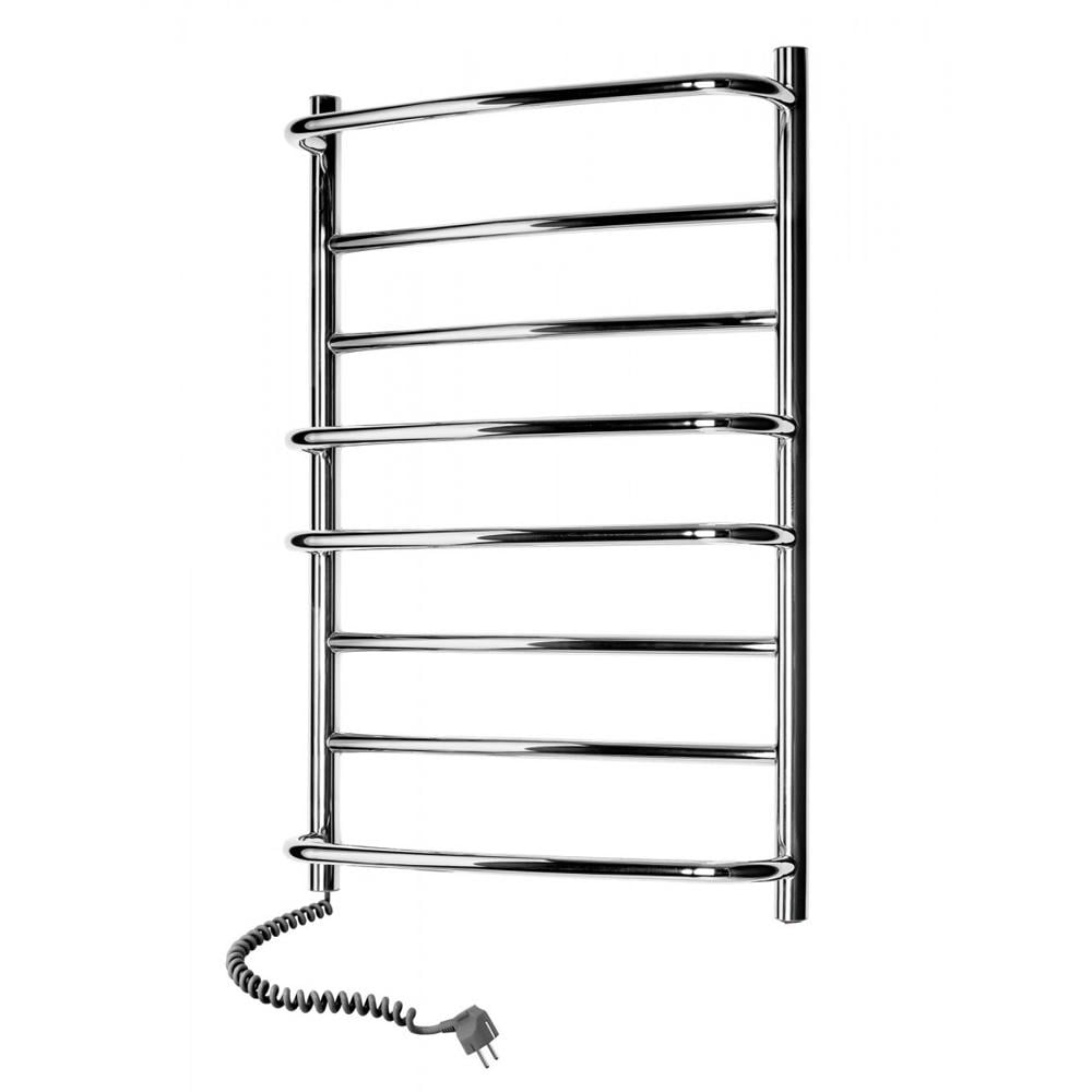 Полотенцесушитель электрический SANTAN Лестница Омега левосторонняя нержавеющая сталь мм 530х800 (113198)