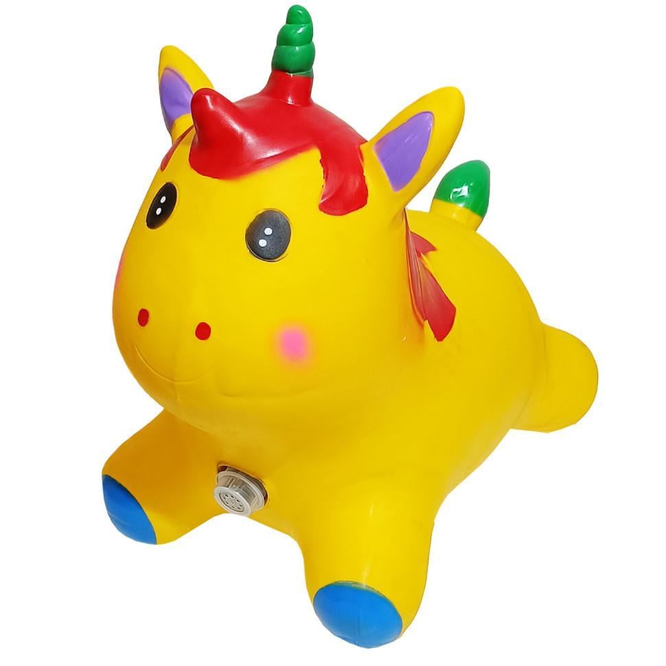 Игрушка-прыгун детская Bambi Единорог музыка/свет Желтый (IG-173-N-714)