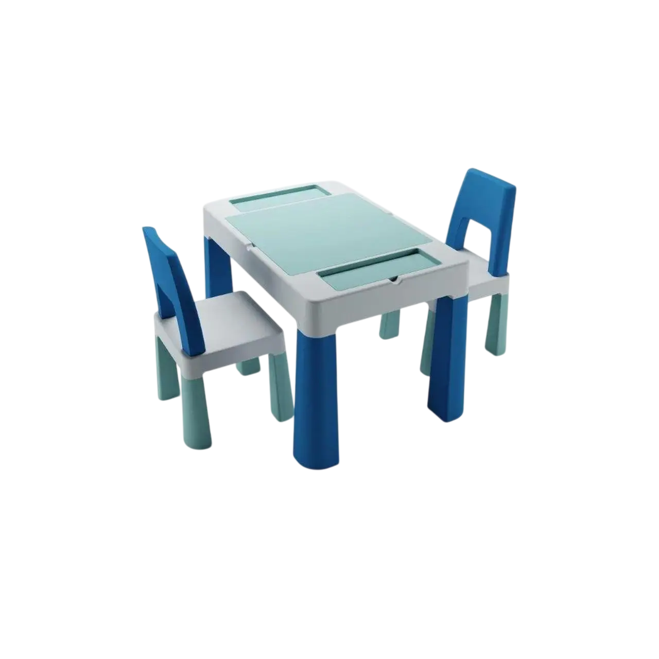 Набор детский столик и два стула Tega Multifun 1+2 TI-011-173 turquoise navy rey ​​из пластика Бирюзово-синий (150-7-681473)