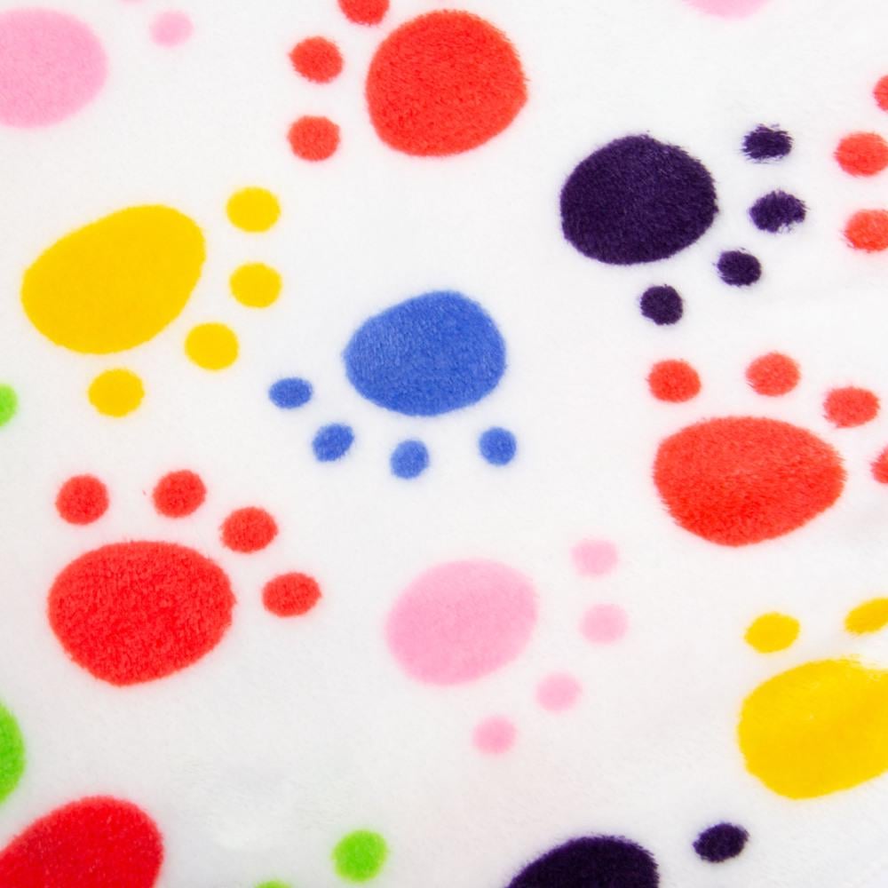 Ткань махровая Велсофт Лапки 280 гр/м2 140 см Белый (26688)