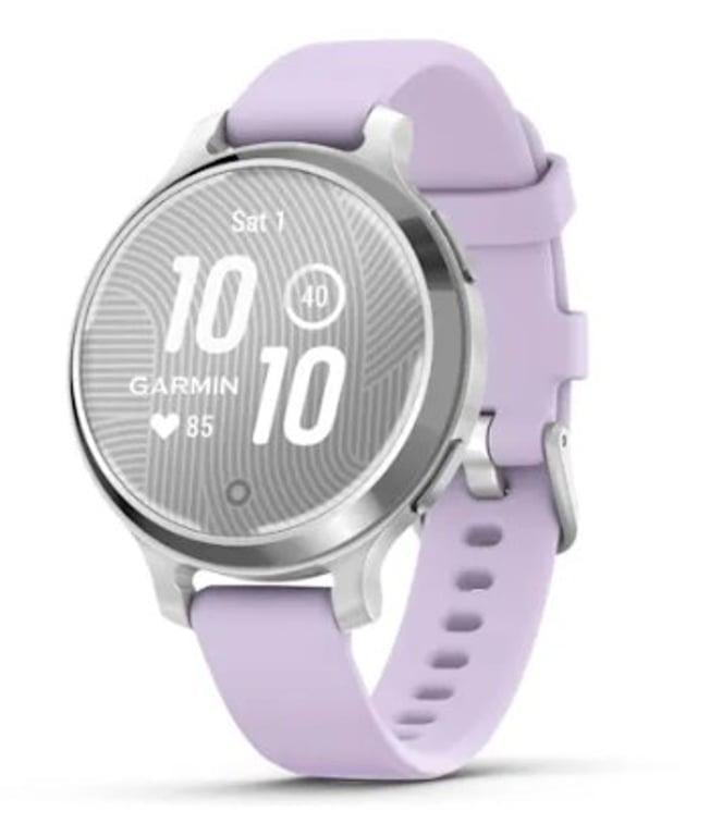 Смарт-годинник Garmin Lily 2 Active Silver with Purple Jasmine Silicone Band (010-02891-01)