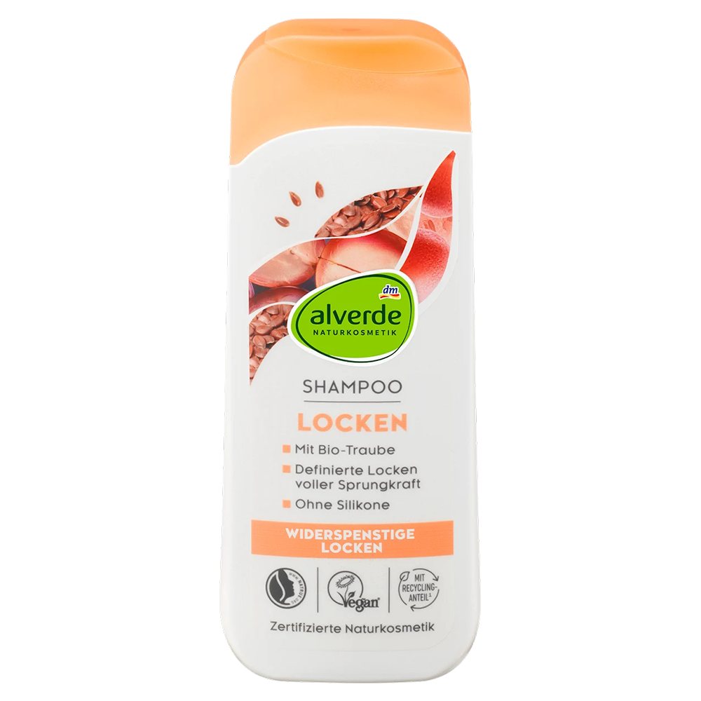 Шампунь Alverde Naturkosmetik Locken для вьющихся волос с маслом льна и винограда 200 мл Шампунь Alverde Naturkosmetik Locken для вьющихся волос с маслом льна и винограда 200 мл