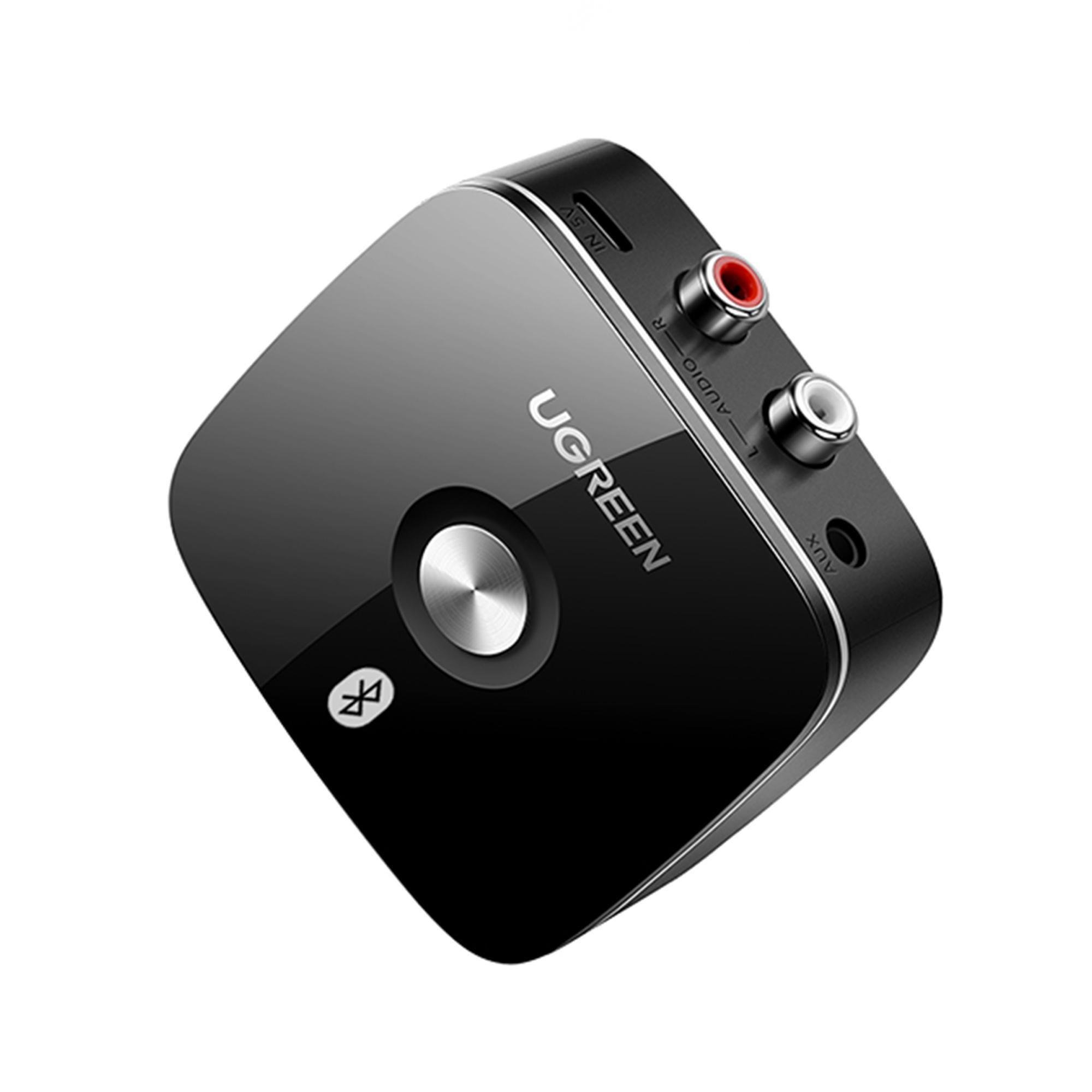 Адаптер UGREEN Bluetooth 5.1 приемник aptX HD Hi-Res 3,5 мм minijack AUX/2RCA-micro USB Аудио AAC/SBC стерео Черный (40759)