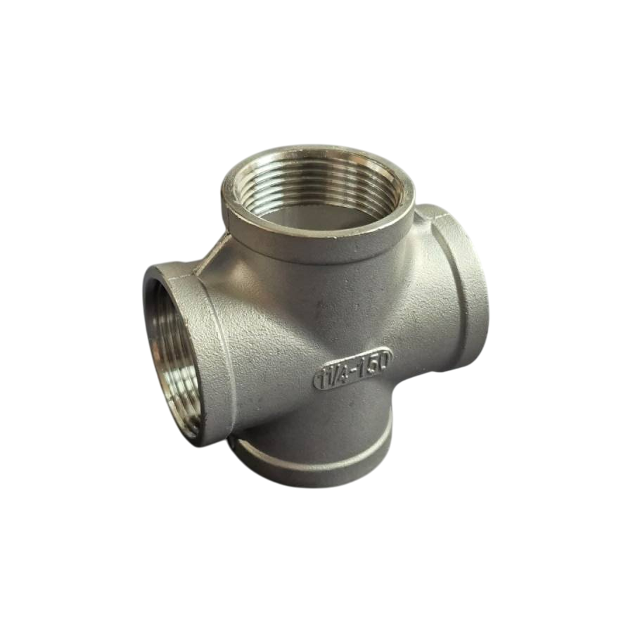 Крестовина резьбовая Ду32 равнопроходная н/ж сталь AISI304 ВР BSPP Class 150 1-1/4" (29203331) - фото 1 Крестовина резьбовая Ду32 равнопроходная н/ж сталь AISI304 ВР BSPP Class 150 1-1/4" (29203331) - фото 1