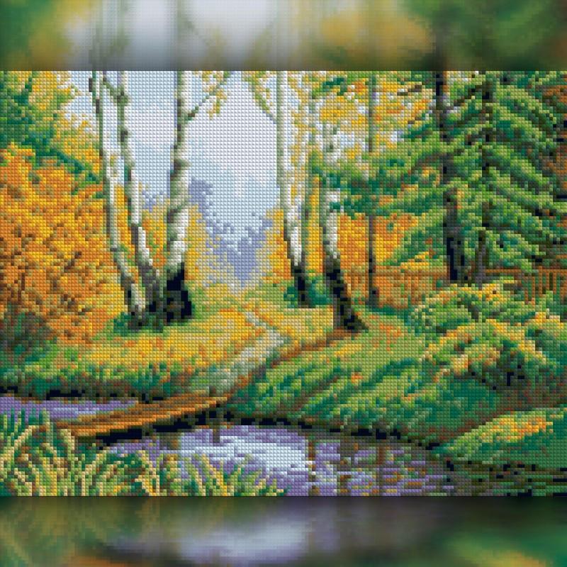 Алмазная вышивка The Wortex Diamonds Ранняя осень 30x40 см TWD30018
