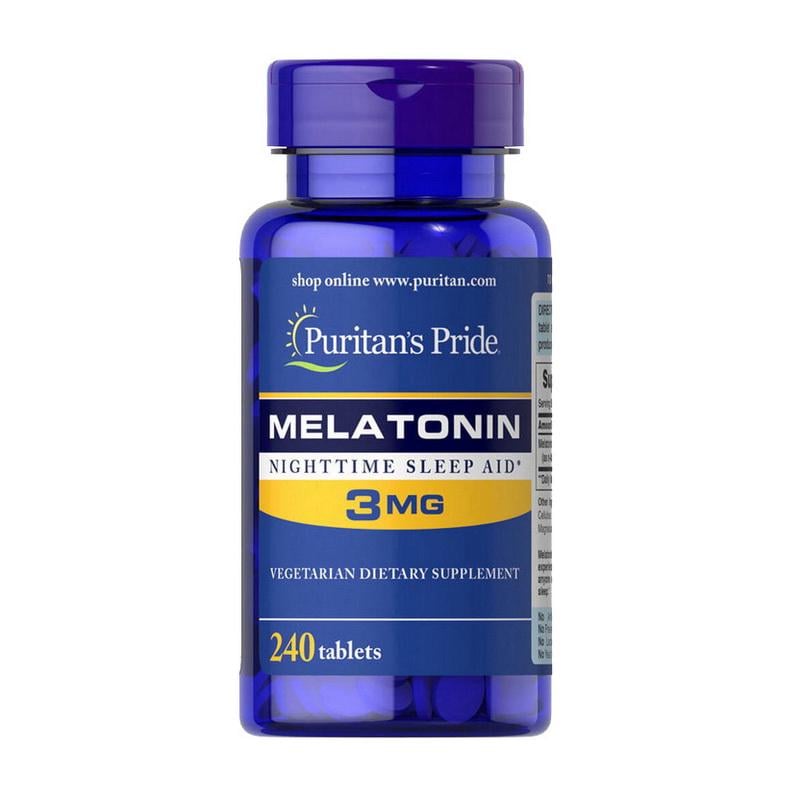 Мелатонін Puritan's Pride Melatonin 3 mg 240 tabs