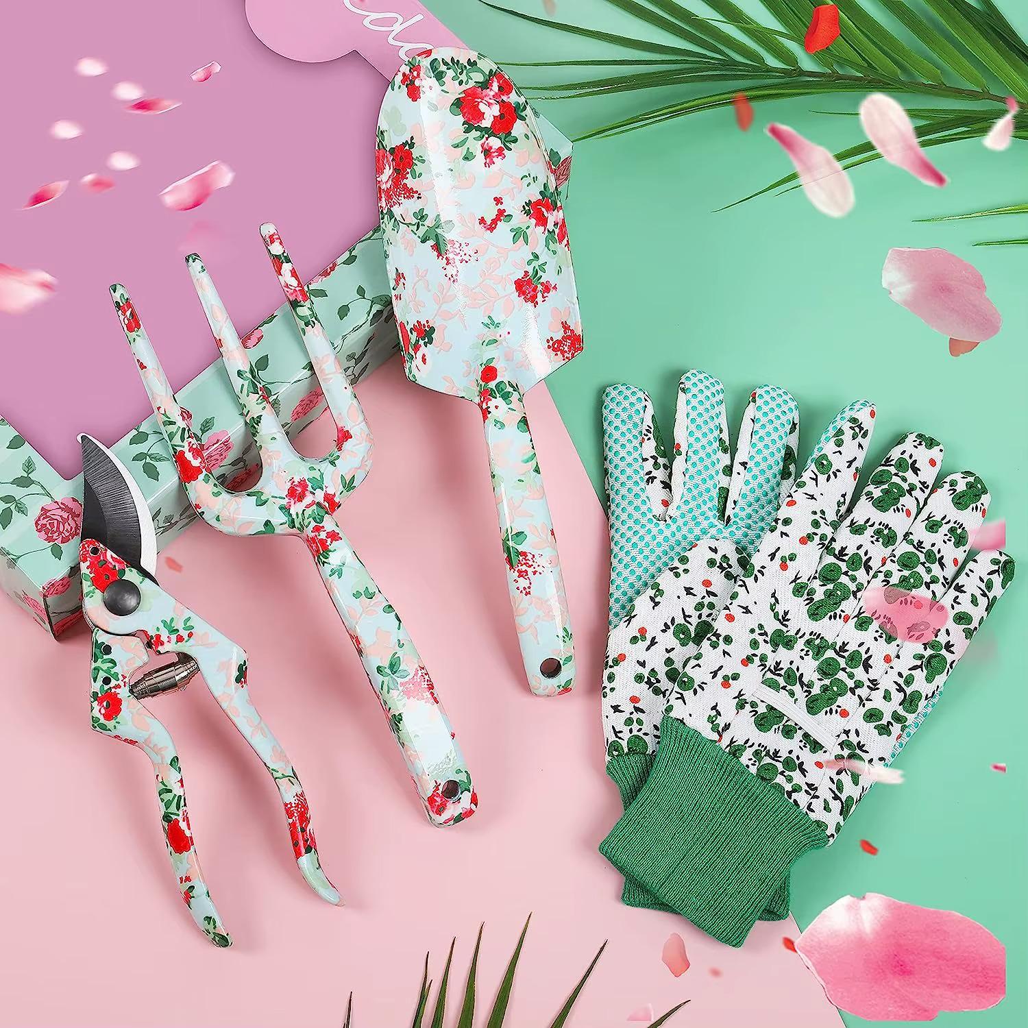 Комплект садових ручних інструментів рукавички ножиці/граблі/лопатка з 4 предметів - фото 5 Комплект садових ручних інструментів рукавички ножиці/граблі/лопатка з 4 предметів - фото 5