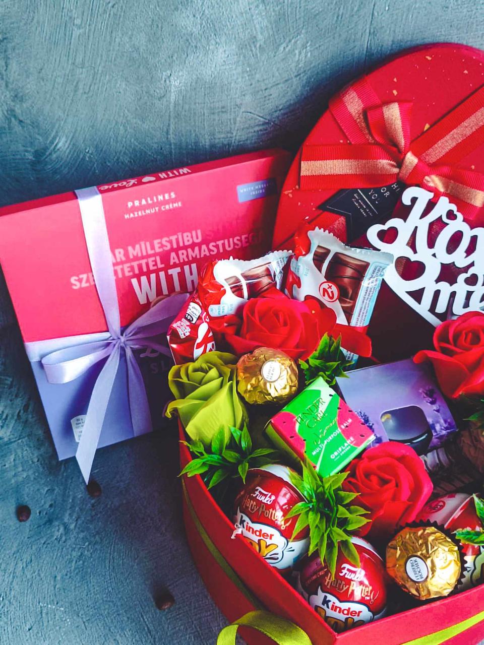 Подарунковий бокс "Кохаю тебе" для жінки Червоний (2384497857) - фото 3 Подарунковий бокс "Кохаю тебе" для жінки Червоний (2384497857) - фото 3